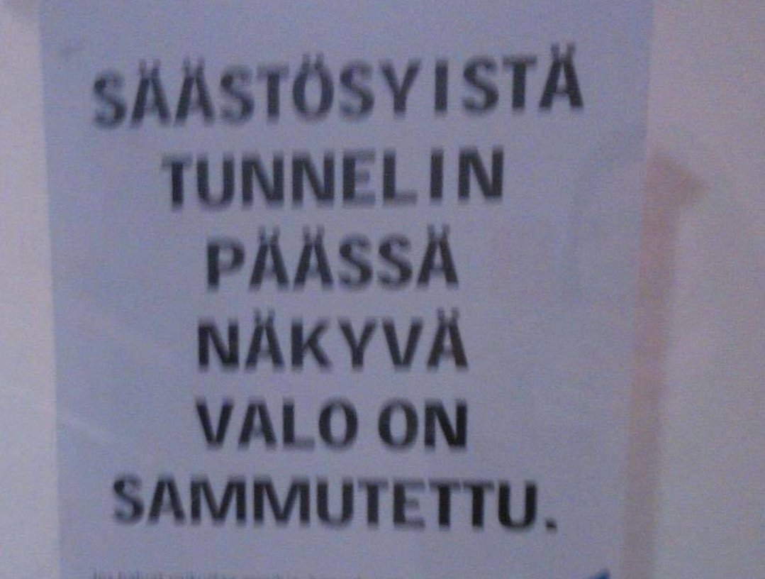 FinnishMemes's tweet photo. Due to budget cuts, the light at the end of the tunnel has been turned off https://t.co/mZO2nLk3yS