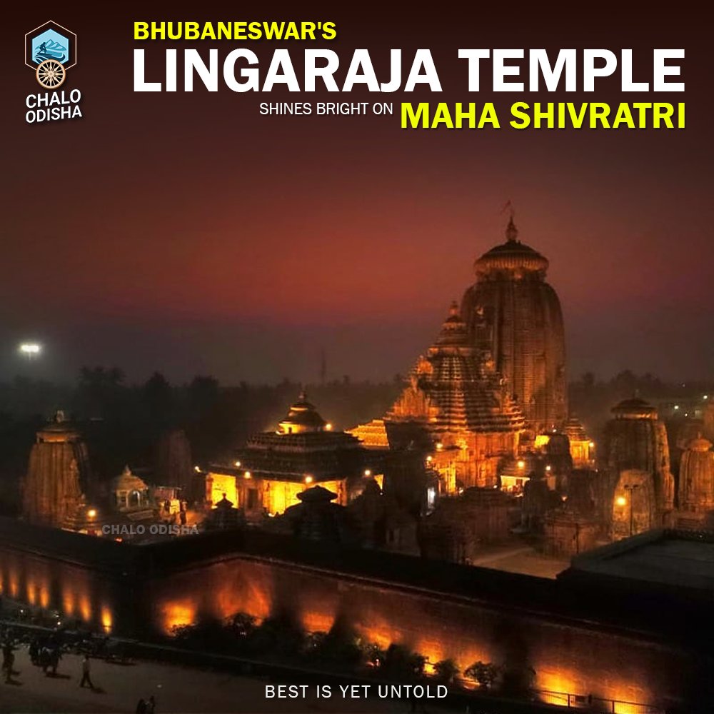 Bhubaneswar's Lingaraj Temple &amp; Berhampur's Ramalingeswara Park looks stunning as it was illuminated on the eve of Maha Shivratri