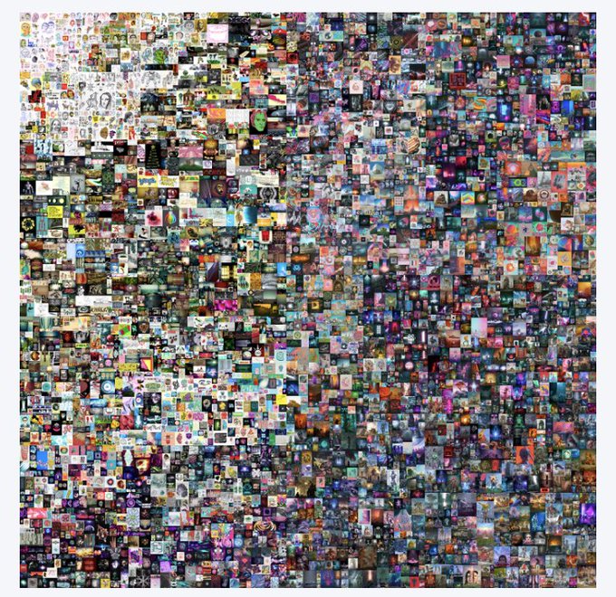 Holy cow! <a href="/beeple/">beeple</a> just sold a tokenized jpeg for $60.2 million <a href="/ChristiesInc/">Christie's</a> #NFT
