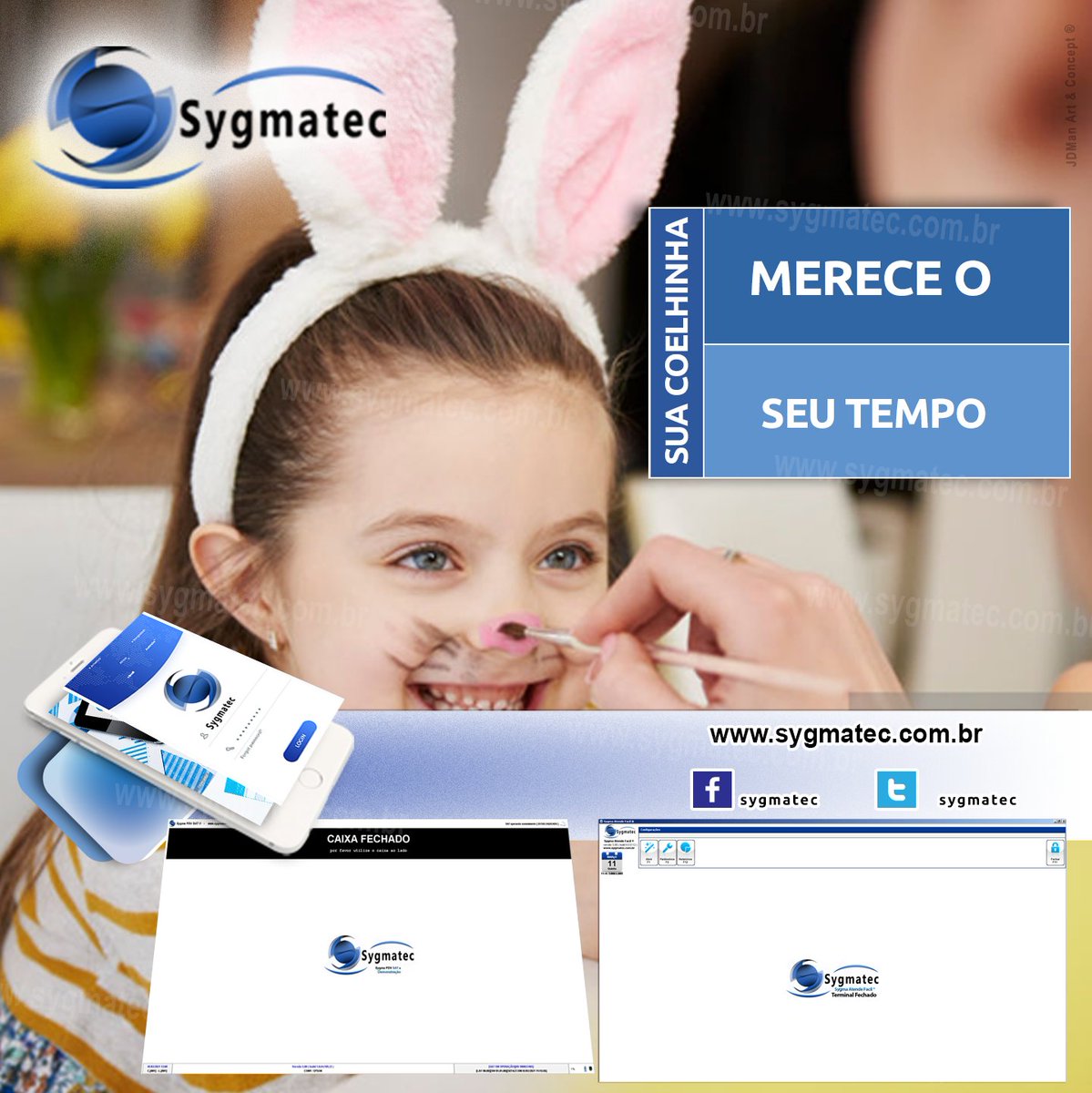 Sygmatec's tweet image. Nesta Pascoa, lembre-se o que vc tem de mais valioso ... seu tempo junto a sua família.
Nossa linha de ERP (Retaguarda) e Front-End (PDV) atende todo o Brasil 😉
Entre em contato agora mesmo 🙂
sygmatec.com.br
(11) 2283 6122

#sygmapdv #sygmabackoffice #sygmaatendefacil