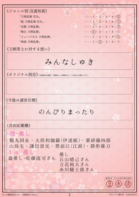 刀剣乱舞履歴書のtwitterイラスト検索結果 刀剣乱舞履歴書のtwitterイラスト検索結果