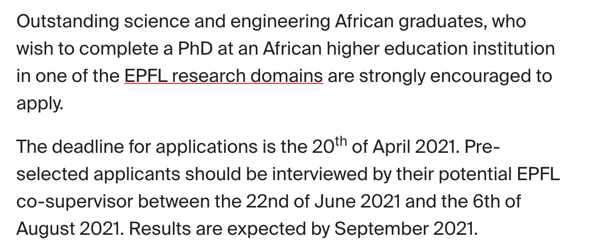 SSRC_APDD's tweet photo. Call for Proposals | 100 PhDs for Africa programme: The first call for proposals is open

The deadline for applications is the 20th of April 2021. 

https://t.co/HF2eXiT3HF https://t.co/Lq95Bj37Bc