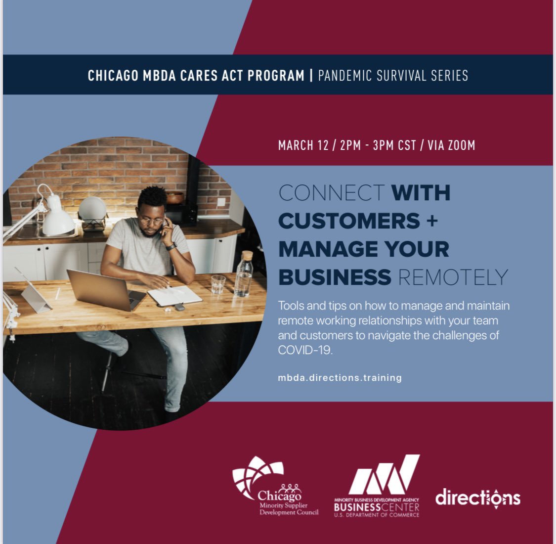 ChicagoMSDC's tweet image. Join us tomorrow, March 12th, for this week’s last two workshops! 

Improve Team Productivity with Microsoft Teams - 11 a.m. 

lnkd.in/dMia4pW

Connect with Customers and Manage Your Business Remotely - 2 p.m. 

 lnkd.in/dNQqAHF

REGISTER NOW

#cmsdc #buydiverse