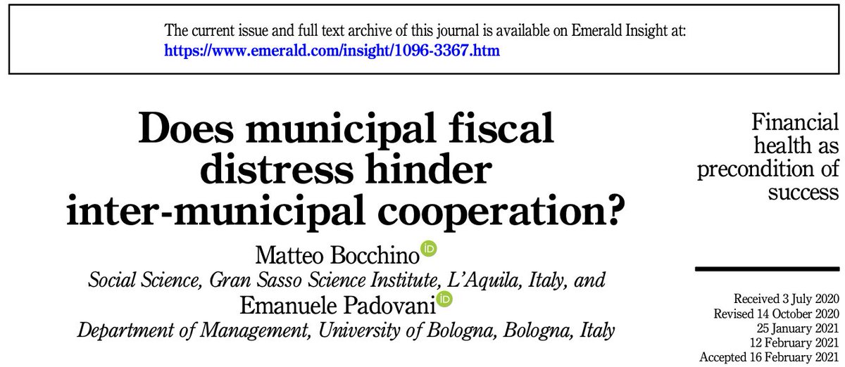emanuelepdvn's tweet photo. @MatteoBocchino and I have developed a quantitative analysis on all Italian inter-municipal cooperation entities (Unioni di Comuni) and their municipalities. Municipal financial distress should be addressed first, to avoid propagation of difficulties
https://t.co/Y3nCnmTUjh https://t.co/y6xac2QgFk