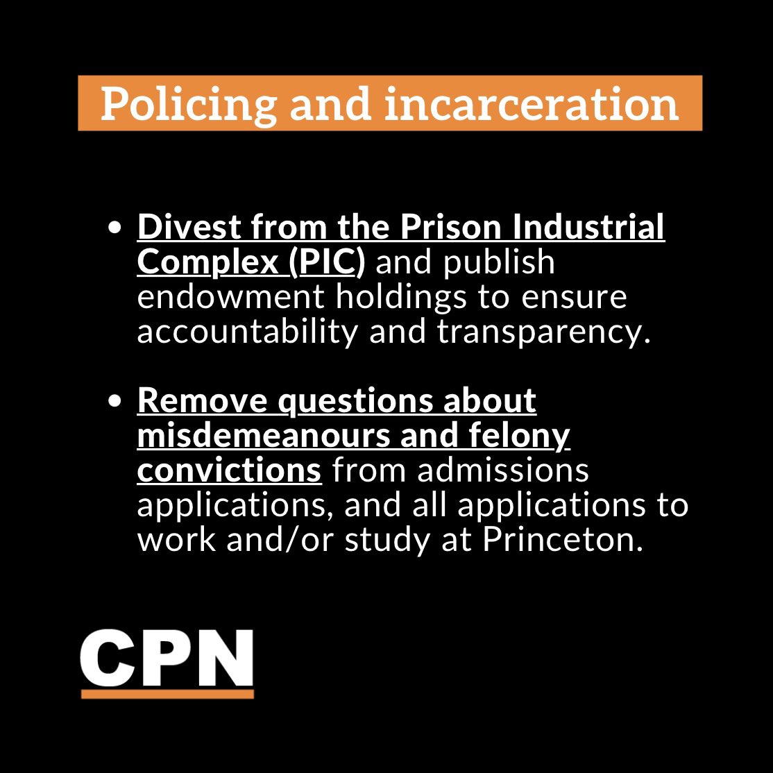 ChangePtonNow's tweet photo. Over the next couple weeks, we’ll be highlighting our campus-wide demands directed to the @Princeton university administration. These demands represent common issues that student activists across departments have prioritized in their demands. Learn more at the link in our bio! https://t.co/fTr9T2i9Mu