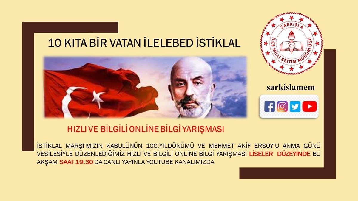 edebalimtal's tweet photo. Bu Akşam Yapılacak olan Hızlı ve Bilgili yarışmasında Okulumuzdan ilk 5 giren öğrencilerimize, en yakın arkadaşı ile birlikte "#Sivasköfte " ikramı bizden......
@mevlutergen42 
@sarkislamem https://t.co/pYGJiHrJaR