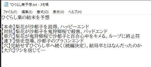 くゐっく ひぐらし業 先週まで大穴予想だったのが一気に現実味増してきて笑いが止まらない T Co F1pnybap6n Twitter