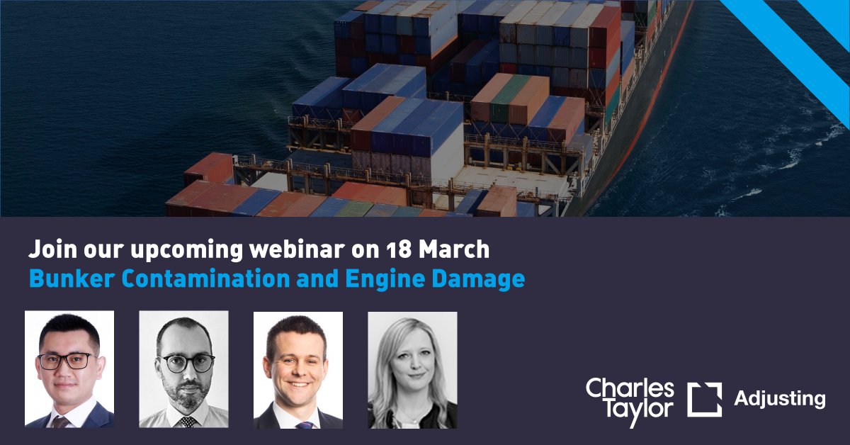 CTcharlestaylor's tweet image. Sign up for our upcoming webinar to hear from our marine experts on the technical aspects of bunker quality claims and engine damages: register.gotowebinar.com/register/68799… #bunkercontamination #enginedamage #marinetechnicalservices #adjusting