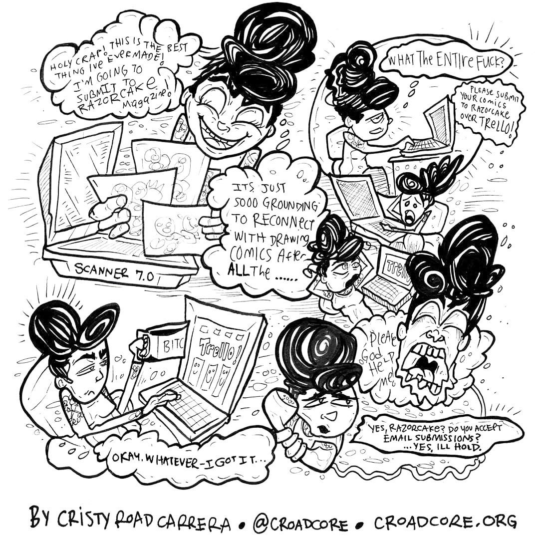 My new thing on @RazorcakeGorsky ‘s Webcomic Wednesday. I hate Online Forms fuck em all! razorcake.org/category/read/…