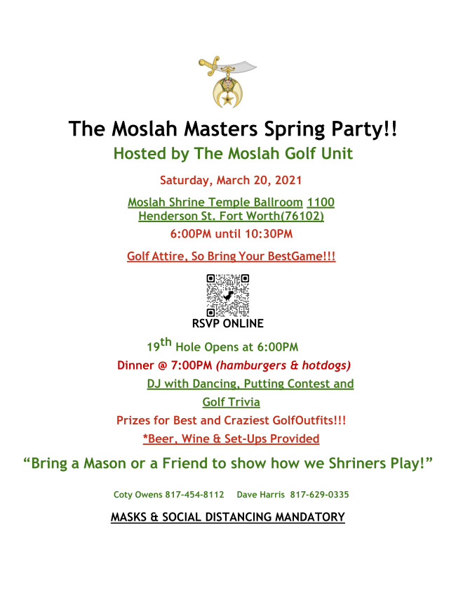 The Moslah Masters Spring Party! conta.cc/2Tyo7Yt