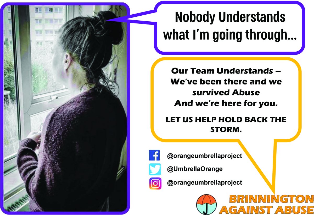 We understand that sometimes you feel alone and isolated, but you're not. Help is available when you're ready to ask for it. #DomesticAbuse 
<a href="/UmbrellaOrange/">The Orange Umbrella Project🧡</a>
 
<a href="/OWLSgroup/">Owls Group 💜</a>
 
<a href="/womenscentreSPT/">SWC</a>

@StockportSWA
 
<a href="/StockportTPA/">Stockport TPA</a>
 
<a href="/SMBC_Community/">Communities Team</a>