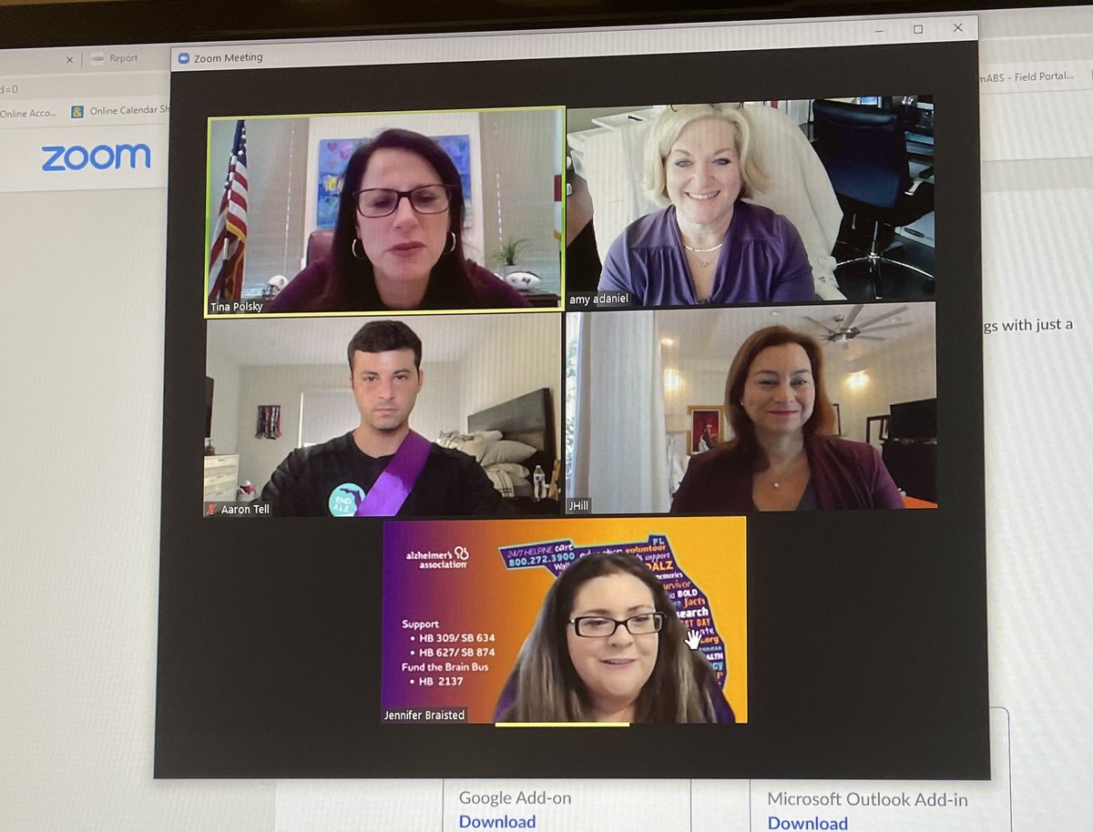 BrightStarDelra's tweet photo. A huge thank you to Senator @TinaPolsky for speaking with me and our @alzsefl advocates, this morning. We truly appreciate your support!! #ENDALZ #ALZFL #RallyInTally #MyVoiceMatters https://t.co/f3ZZAKmLZe