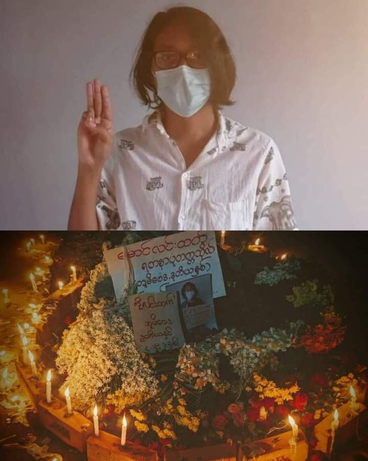 EimyatS's tweet photo. @rouroumm211 A young protester was shot by junta's terrorists. He was a 2nd year geology student from Mandalay,Myanmar.He was also a BLINK and Rosé was his biased. One of his friend revealed the conversation and he was also hoping tmr Rosé Solo. https://t.co/JuDkHTYNtJ