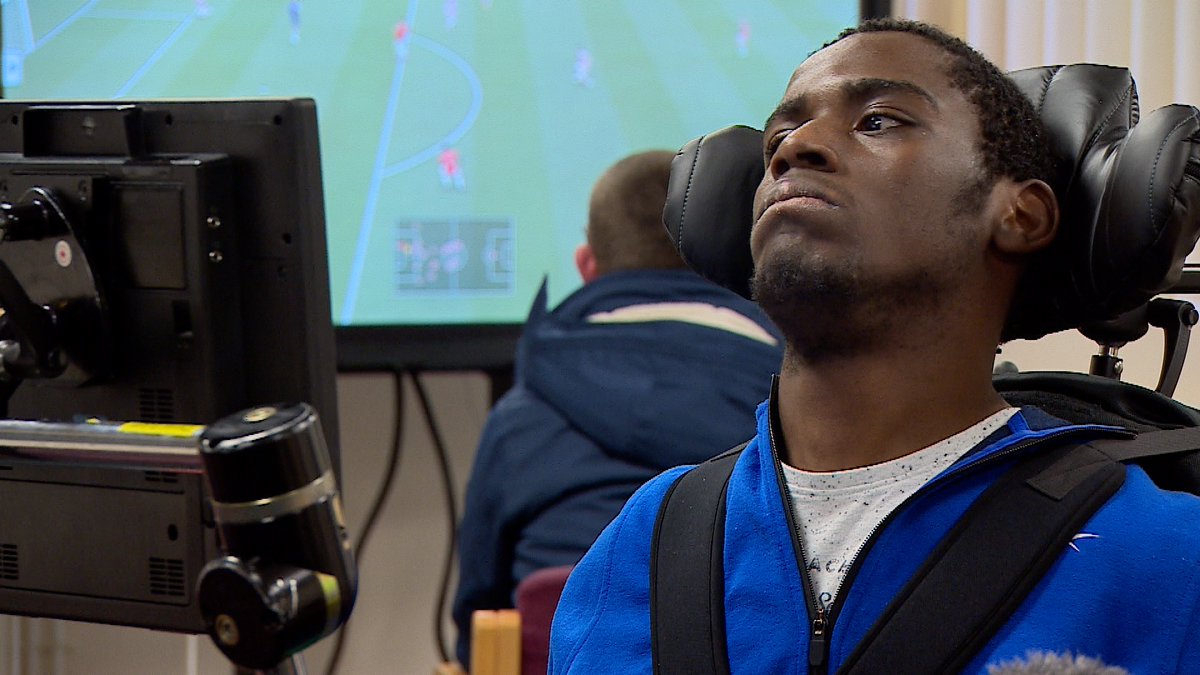 Knibbsey's tweet image. Students @TheNationalStar are working with @British_Esports to create an Esports championship for gamers with disabilities. The aim is to &quot;level the playing field&quot; for disabled gamers, some of whom use assistive tech. Story tonight, and the odd virtual goal, @bbcpointswest