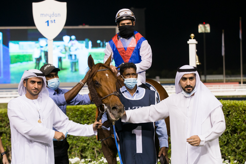 RacingDubai's tweet image. تفوق " المرعب " بإشراف أحمد بن حرمش و قيادة فرناندو جارا في الشوط الثاني " بارك أفنيو من عزيزي " لمسافة 1900 متر في السباق الـ 17 لمضمار ميدان 

#MeydanRacing #TryDifferent