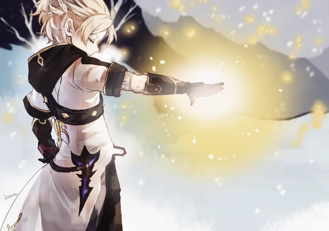 アルベド君
(ずっと描きかけのままだったので仕上げました)

#原神 #原神イラスト
 #Genshin #Genshin_Impact 