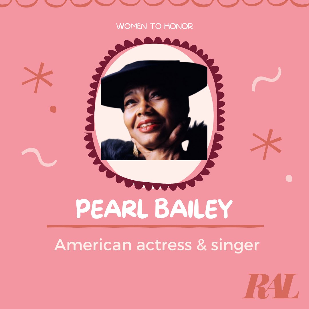 'Never, never rest contented with any circle of ideas, but always be certain that a wider one is still possible.' - Pearl Bailey #womenshistorymonth #pearlbailey