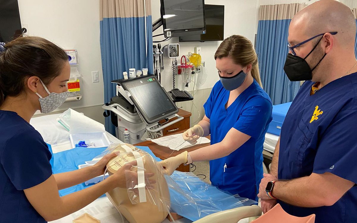 WVUSoN's tweet photo. Our DNP Nurse Anesthetist Program held this week its first regional anesthesia workshop: spinals, epidurals and peripheral nerve blocks. Male and female cadavers can be seen from skin through all layers with labeling and dimension. It was a great day of learning and fun. https://t.co/rMC81cuKRK