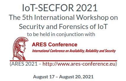 in4cio's tweet photo. IoT-SECFOR is accepting original contributions in #Security and #Forensics of #IoT. 
The #CFP and more info in https://t.co/xWn4erQiyR
The 5th International Workshop on Security and Forensics of IoT is part of @ARES_Conference taking place in August. https://t.co/4wDAJvgmTk