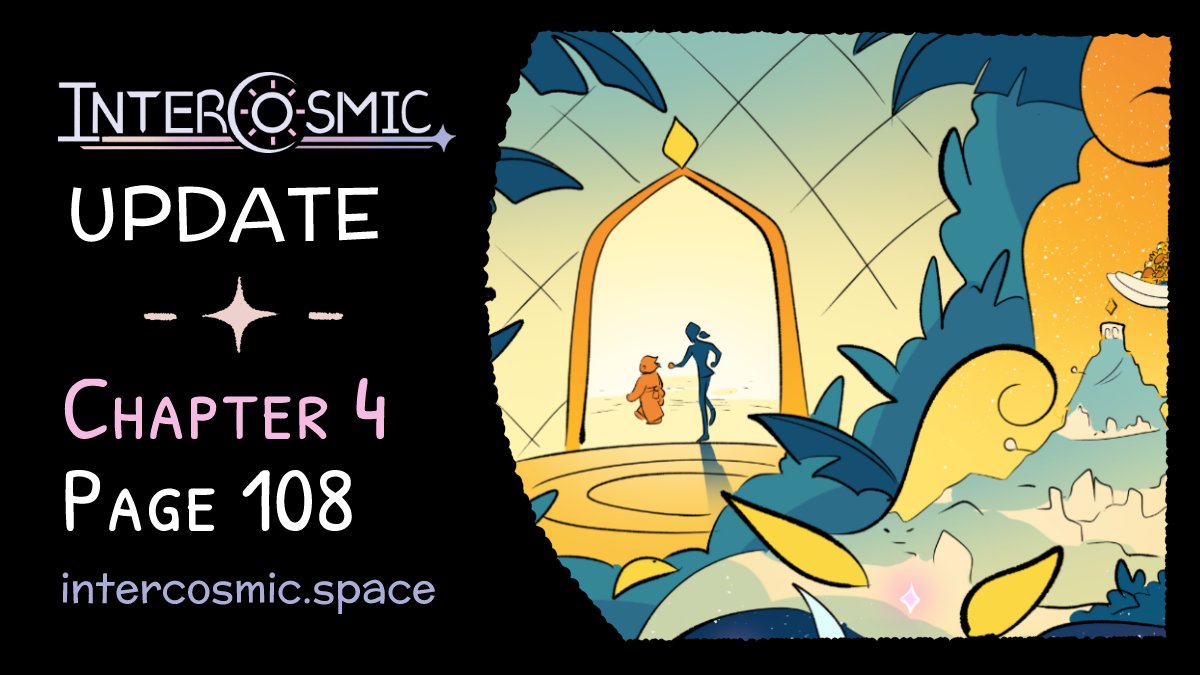 stripeyworm's tweet photo. INTERCOSMIC UPDATE π»πΌ
Page 108 - In which there is drifting (quite literally).
https://t.co/iAdrvN6NzC
This is the last bit of "angst" in a while, I promise! It's all rainbows from here. Anyways, read my comic - it's cute and never ever sad!
#hiveworks #webcomic #intercosmic https://t.co/b0Czunq9dV