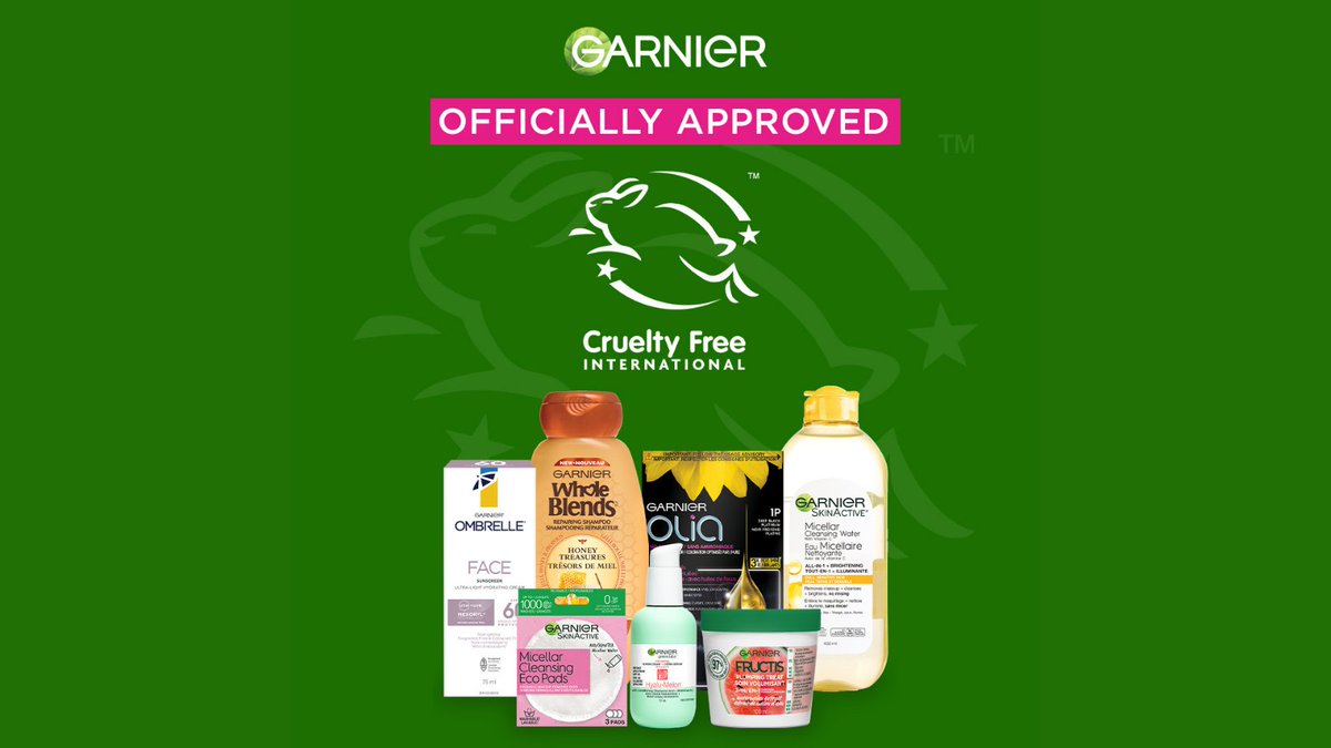 ANNOUNCEMENT🙌
All Garnier Products, globally, are now officially approved by Cruelty-Free International - we have been given the stamp of approval by the Cruelty-Free International Leaping Bunny program. Read more about it in the Clin D'oeil article here bit.ly/3tgm9MJ