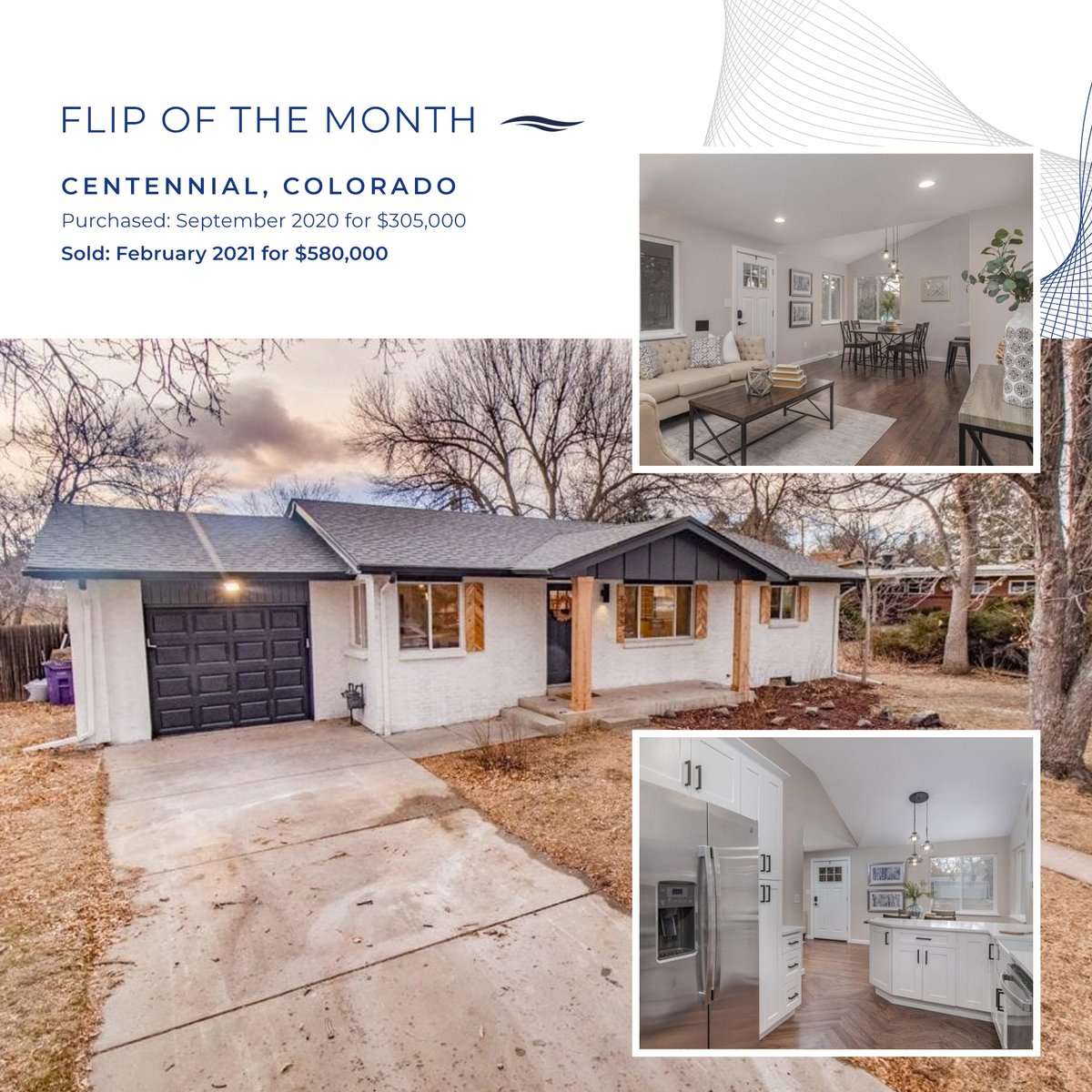 A stunning flip in Centennial, Colorado!
Interested in acquiring the right type of loan for real estate flipping? Our team can help! Contact us today for more information.

#indicatecapital #investingresource #businessresources #indicatecapitaltestimonial #denverbusiness #lending
