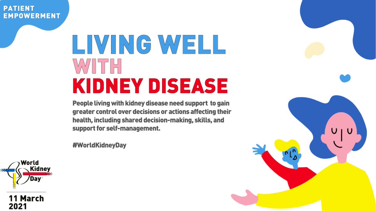 NIDDKgov's tweet image. Today is @worldkidneyday! Fact: 10% of the population worldwide is affected by chronic kidney disease. Learn about living well with #CKD this #WorldKidneyDay. worldkidneyday.org