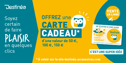 Offrez une carte cadeau à vos proches, à vos amis, en toute occasion. Une carte cadeau en ligne sur notre site internet destinea-accessoires.com, c'est rapide et simple ! 
Lien : destinea-accessoires.com/module/giftcar…