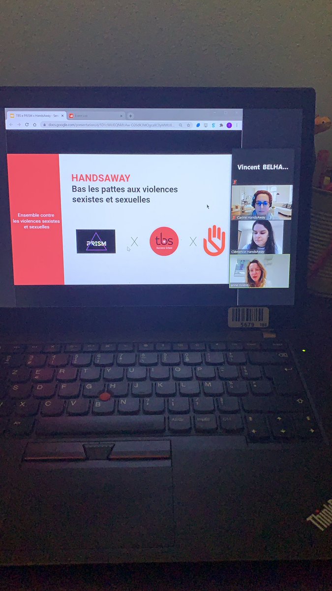 Conférence de sensibilisation aux #VSS par Carine et Clémence de l’association <a href="/HandsAwayParis/">HandsAway</a>. Mot d’introduction par Anne Riviere Directrice du #PGE de <a href="/tbs_education/">TBS Education</a> qui rappelle les initiatives mises en place par l’école pour la lutte contre ces comportements. #tousconcernés