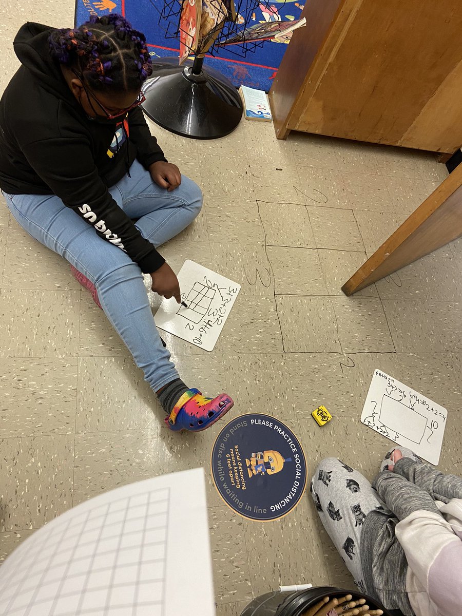 LMyersUNCGMSPS's tweet image. Students @UNCGMSPS enjoyed using the floor tiles in our classroom to apply their knowledge of area and perimeter. #mathematicians #UNCGmsps