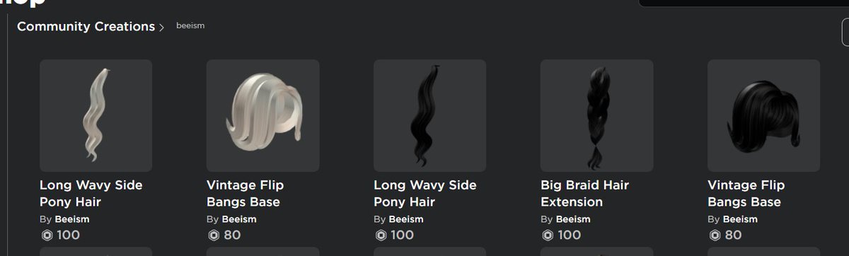 Beeism On Twitter Changing Up The Catalog Again With Some Loooooong Hair Extensions Also Made Some Cute Vintage Inspired Do S To Go Along With With Em Check Out Missrossiie S Latest Uploads For - purple roblox hair combos