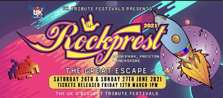 Rockprestfest's tweet photo. ROCKPREST - TICKETS RELEASED HERE TOMORROW 1PM https://t.co/SzWGF7KYeg #preston 25/27 June 2021 #uktributes #rockprest2021 https://t.co/2qg4nhVby9