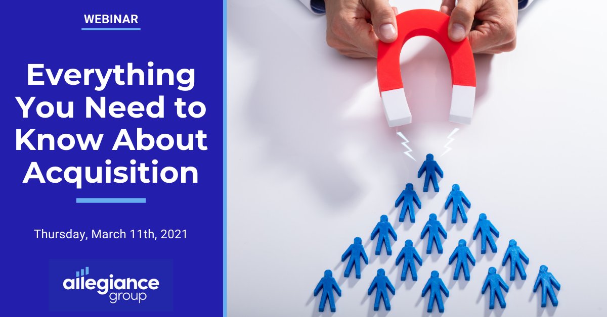 Do you need to jumpstart donor acquisition? Visit our new Twitter pager to register for our “Everything you need to know” webinar: alleg.co/3vgQQTt

#DonorAcquisition #Fundraising #Nonprofit #Webinar