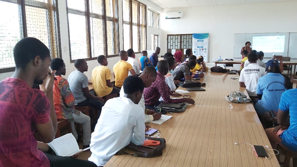 InRUE1's tweet photo. Student engagement in research projects on sustainable cities for cohort two took place at Njala university on 5/3/21.  @RAE @GVWC @NWRMA @EWRC @SALWACO @UNOPS @EGTC @EPA @Freetowncitycouncil @Westwindenergy @DupeMo @Mletkay https://t.co/3PXuNznD9H