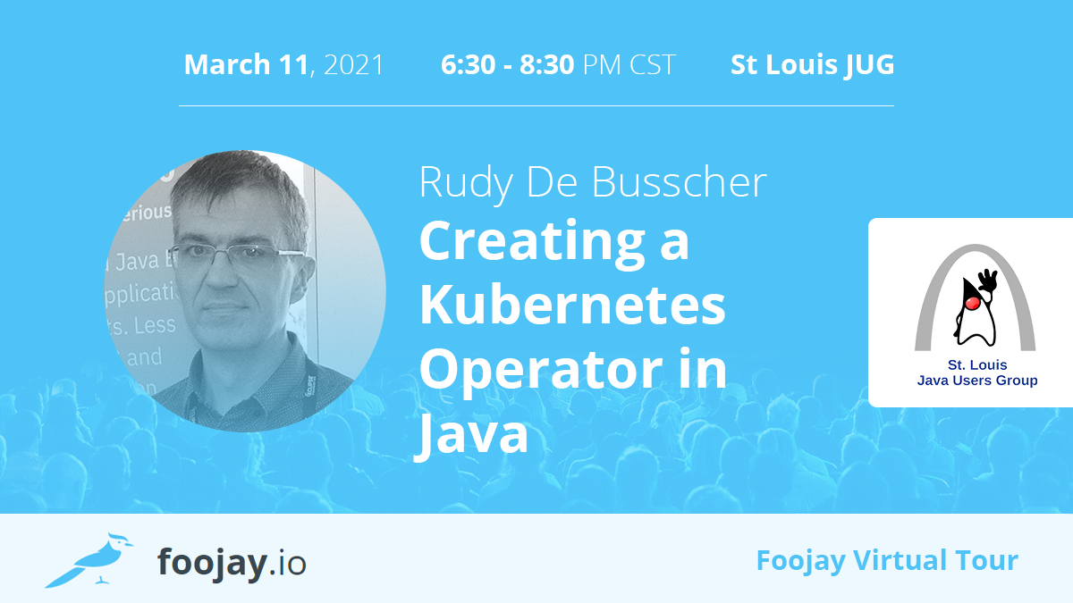 Payara_Fish's tweet image. Tonight: @rdebusscher is at #stljug, invited by @alspaughb and @weiqigao as part of the @foojayio JUG tour! You can still request his talk, 'Creating a #KubernetesOperator in @Java " by getting in touch with @ariwaller, for your own #JavaUserGroup !
hubs.ly/H0J5dLr0