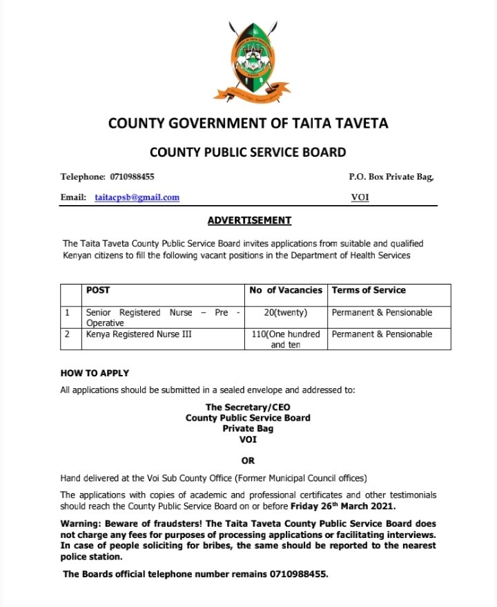 DiscoverTTCG's tweet photo. Vacancies in the County Department of Health Services. https://t.co/H3IPW7paAM