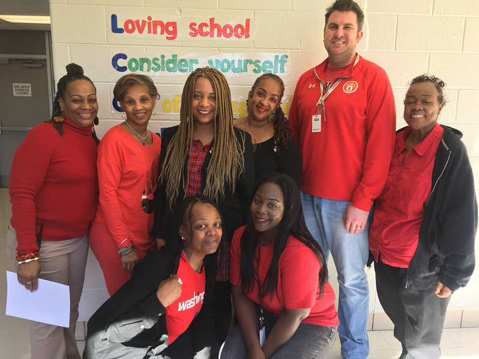 dcpcsb's tweet photo. #TBT
Sharing these photos from DC Charter School celebrations for #IWD2017 with students, teachers, and staff wearing red in solidarity of #WomensHistoryMonth!
Featuring: @FriendshipPCS, @KIPP_DC, and @DCPrep!
#DCcharterProud https://t.co/vVyjRCcn1p