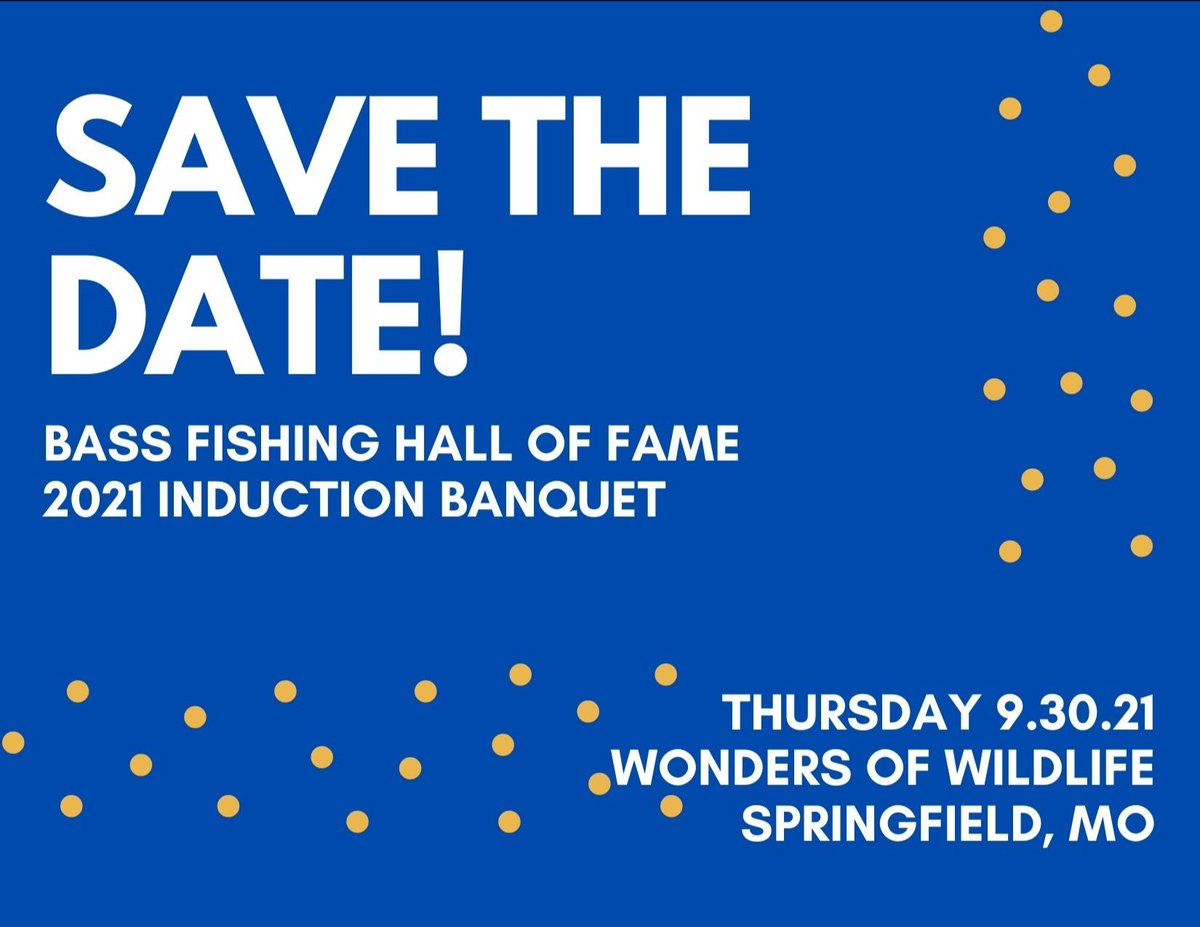 BassFishingHOF's tweet photo. Save the Date 9.30.21 - https://t.co/45Gd2RCTMR https://t.co/t33gMQWOEh