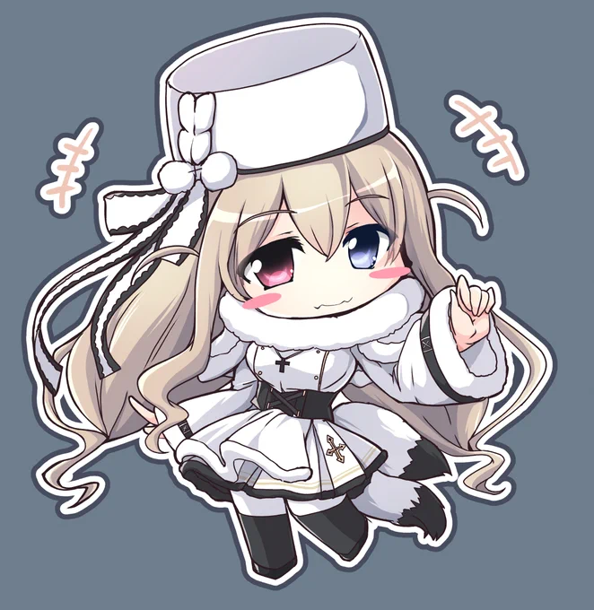 ムルマンスクさん ゆるふわオッドアイかわいす 勉強中の顔はなんなんだろう #アズレン #ムルマンスク(アズールレーン) 