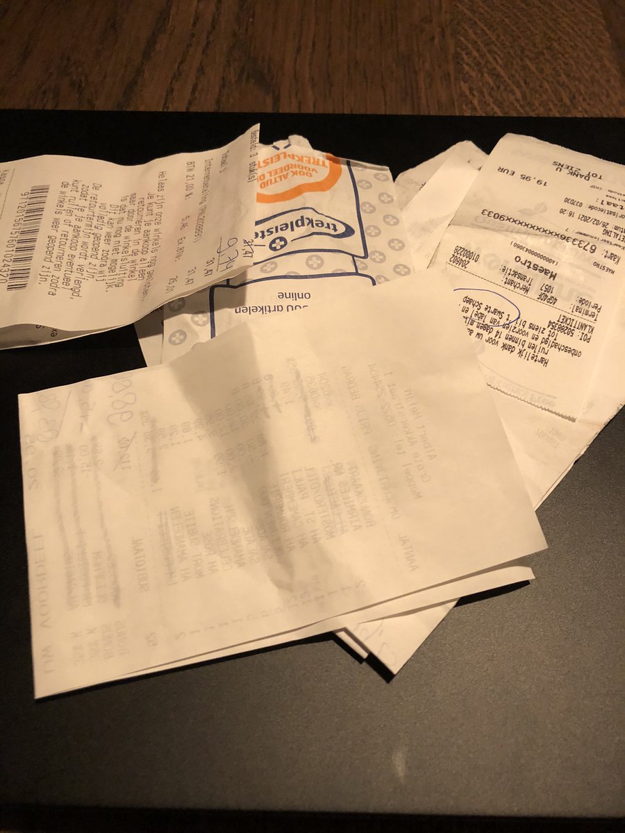 Trots op mezelf, ben eens niet alle kassabonnen kwijt, kan gewoon zonder gedoe declareren #ikleerhetnogwel