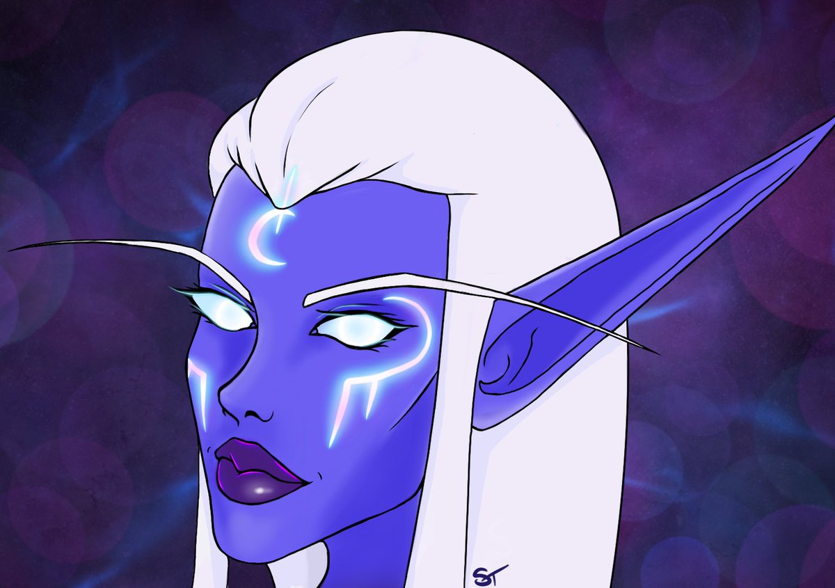 Rainefield's tweet photo. It's ya girl, Valreau. Hastily done, but I'm happy with it.
#worldofwarcraft #digitalart #nightborne #ArtistOnTwitter #sylvanasdidnothingwrong #elf https://t.co/Er1Dj1woZ1