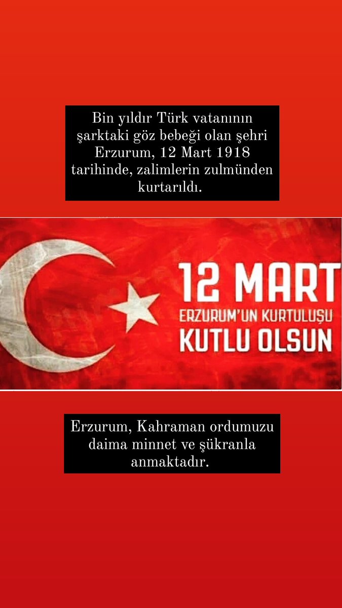 HimogluSaltuk's tweet photo. 12 Mart İstiklal Marşı'mızın kabulü ve Erzurum'un kurtulu��u kutlu olsun.
#istiklalmarsı100yasında 
#ErzurumunKurtulusu https://t.co/NlKbdUxy3E