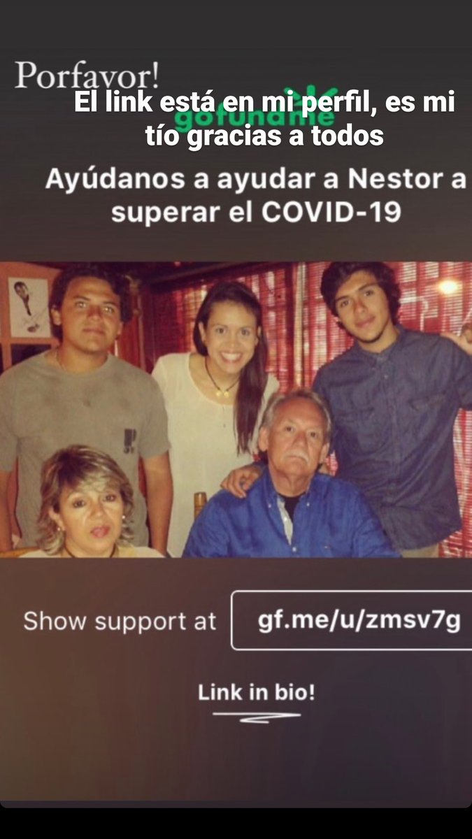 ForeeverGuti's tweet photo. Buenas a todos, no soy de poner estas cosas pero está vez la situación lo amerita. El es mi tío y necesita la ayuda de todos para salir del covid. https://t.co/JFUGXXUtRi
Gracias a todos los que puedan ayudar y/o compartir https://t.co/lkGB8qWgca