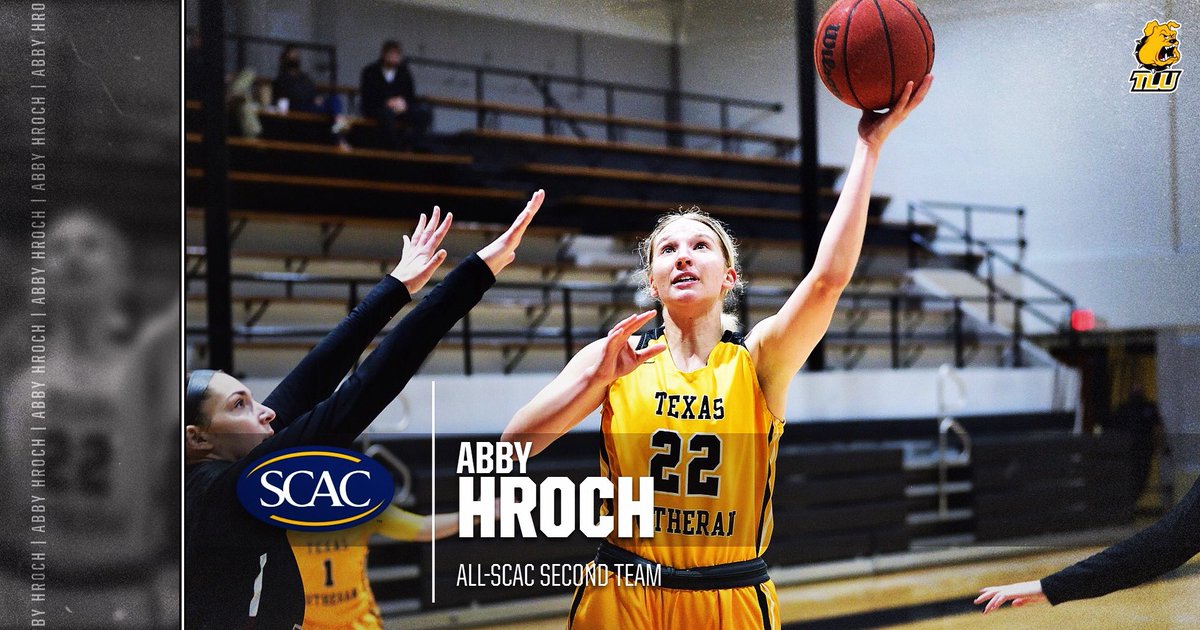 tluathletics's tweet photo. Congratulations to #TLUBulldogs senior post Abby Hroch on being named to the #SCACwbb All-Conference Second Team. #PupsUp #d3hoops #TLUwbb https://t.co/h8bhJBOaVS