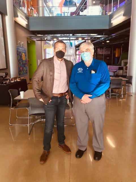 MascotHall's tweet photo. A BIG Shout Out and Thank You to Jeff Strack of @StrackVanTil for coming to take a tour of the Mascot Hall of Fame today! 👏👏👏👏
#MascotHall #mascothalloffame #MHOF #whitingindiana #StrackVanTil https://t.co/rk5xVKx1Iz