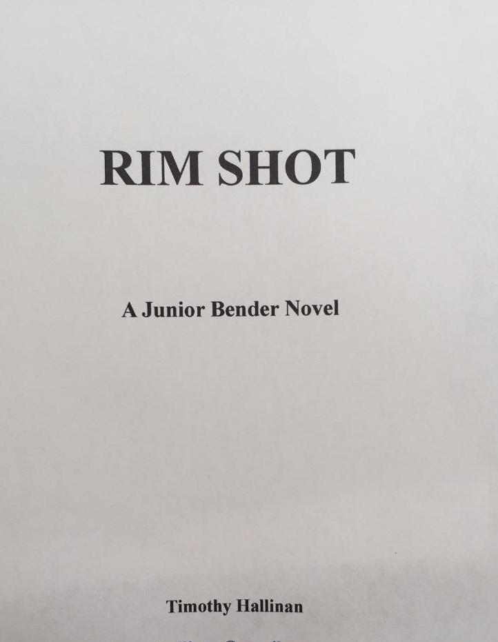 Hot off the keyboard, a new Junior Bender novel, RIM SHOT, set during the final days of the worst oldies rock tour in history. The title refers to a drummer (the book begins with a drummer) hitting the drum's metallic rim rather than the head. Don't know anything re: pub date.