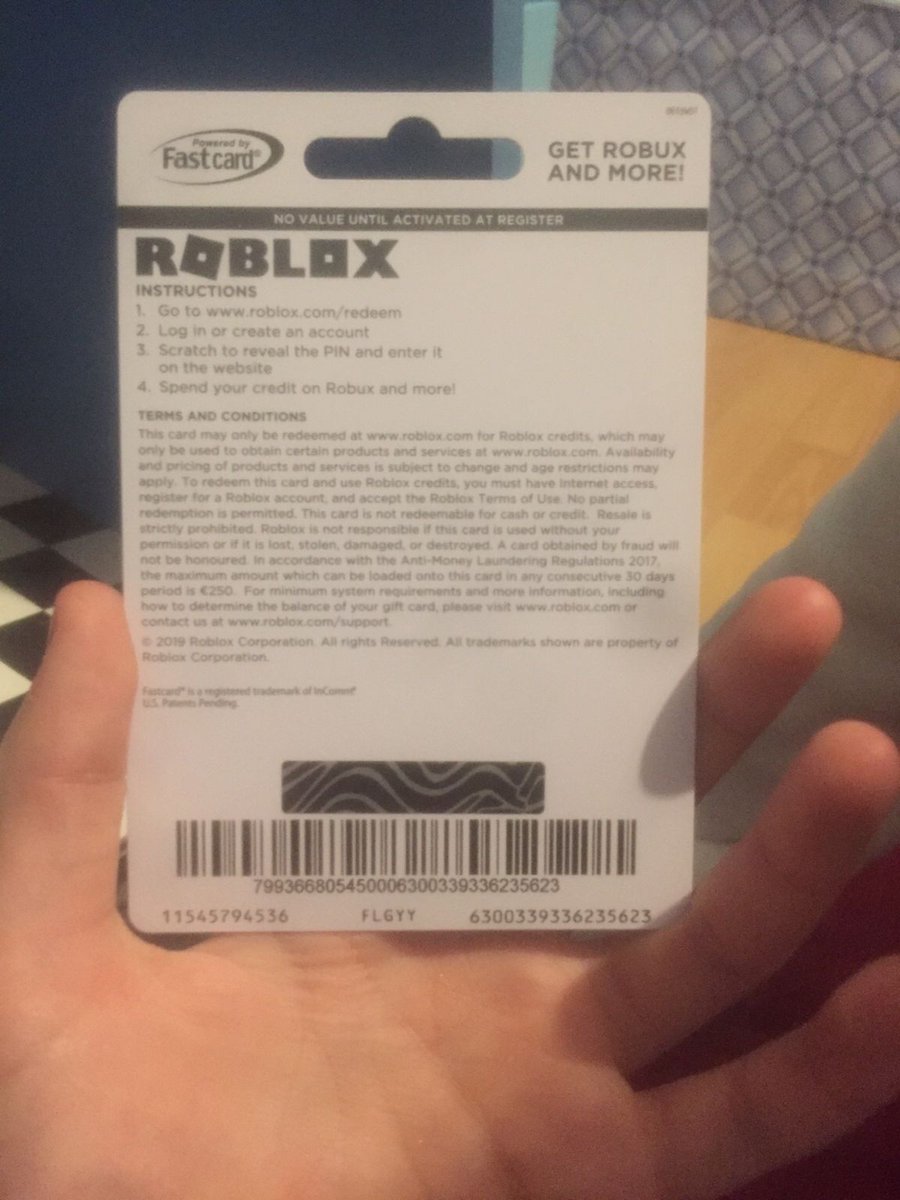 Card robux Roblox Gift