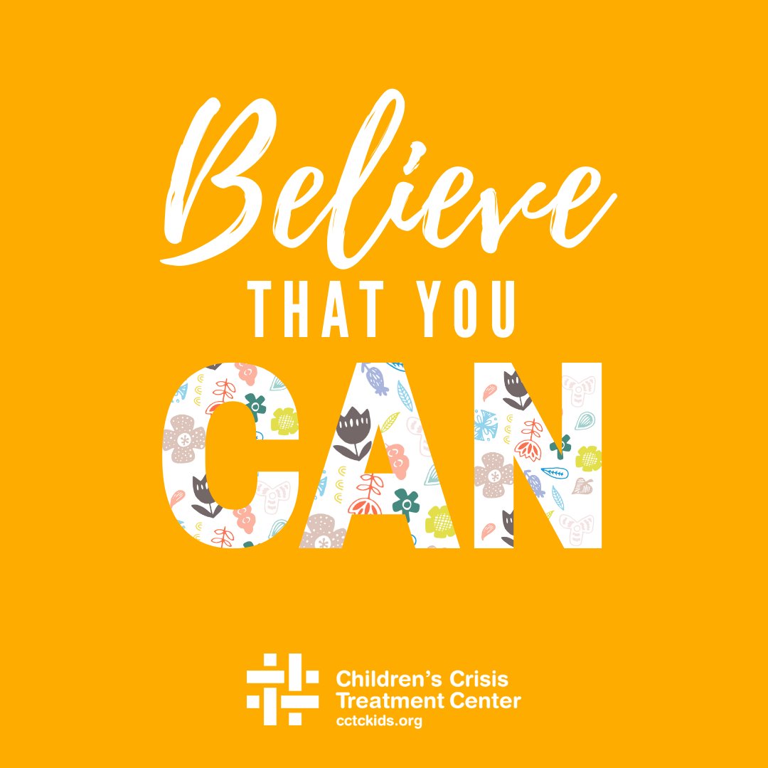 This is your reminder that you can do it! 

You can do that thing you've been putting off all week.
You can meet that deadline.
You can get that workout in. 
You can get up.
You can keep going. 

#thursdaythought #cctckids #mentalhealth #positivity