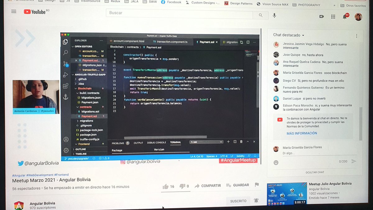 Estamos en vivo!! 🏃🤓🤟

Charla: Angular + Blockchain = ¿El futuro de la we? 

Únete a nuestra transmisión:
🔴 youtu.be/wnksvWJrKxI

#angularMeetup #angularBoliviaMeetup