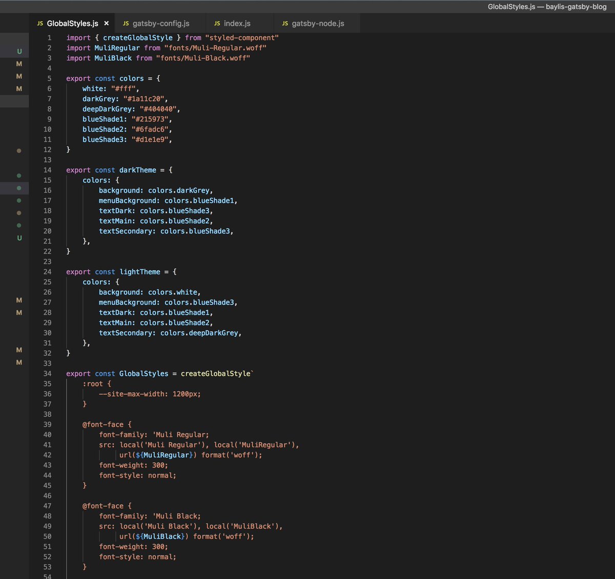 TheBaylisCode's tweet image. Day 28 of ... 20XX
Switching gears for a bit to work on Gatsby. It's kind of weird that they kinda removed the trailing semicolon
#codingphase #365codingphasechallenge #thecodingway #100daysofcode #javascript #React #50Projects50Days
#25daysofcode